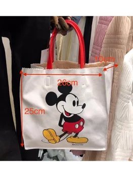 Disney børn er søde Mickey Mouse håndtaske tegnefilm hit farve lærred kvinder taske dame skulder tasker