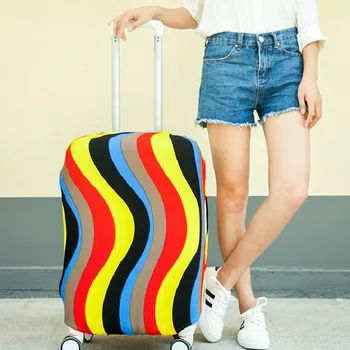 Farverig Rejse Bagage Dækning Beskyttende Kuffert Dække Vogn Sag Tilbehør Rejse Bagage Støvdækslet For At Få 18 Til 30 Tommer Taske