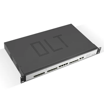 Mini HSGQ-XE08 10G FTTH EPON OLT 8 PON-port, 1000 M OLT-GEPON støtte L3 Router/Switch professionel