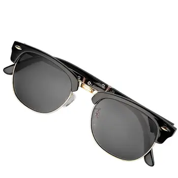 Boxed Folde øjenbryn solbriller, unisex Langsynethed, gammeldags solbriller, funktionelle briller med Dioptri læsning briller