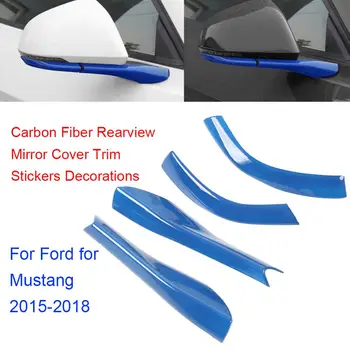 4stk Sæt ABS Bil bakspejl Cover Sticker Dekoration Trim For Ford/Mustang-2018 Udvendigt Spejl, Strimler Trim Decal