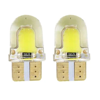 10x T10 194 W5W COB 8 SMD LED CANBUS Silica Lyse Hvide Licens Pære