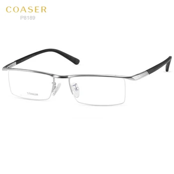 Briller ramme Mænd Halvdelen Brand designer Titanium uindfattede briller ramme designer passer til læsning briller optiske linser prescpriton