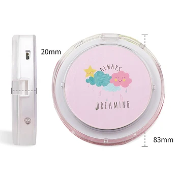 LED Mini Makeup Spejl håndholdt Fold Lille Transportabel Mikro-USB-Tilslut Kablet, Forfalder Kosmetiske Med LED Lys Up-Værktøjer
