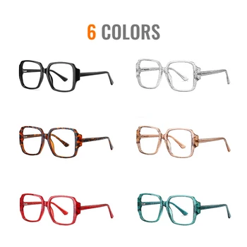 Toketorism Overdimensionerede Kvinder Gennemsigtige Briller Mode Blå Lys Blokering Briller