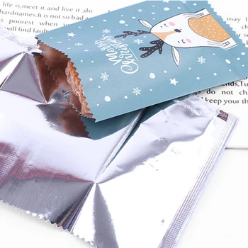 100Pcs/masse Julegaver Tasker Jul Cookie Emballage selvklæbende Plastik Poser Til Kiks Fødselsdag Slik Kage Pakkerejsen