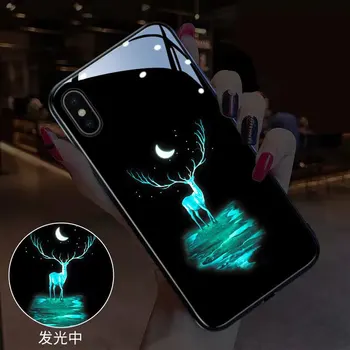 Farverige Ringe Lys, Led-Blitz Phone Case For iPhone 11 12 Pro Max 6 7 8 Xs Plus Max antal Xr-X SE 2020 11 Tilfælde Kreative Lysende Coque
