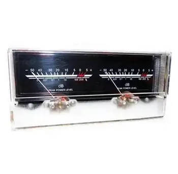 NYE 6.3 Dobbelt Pointer Effektforstærker VU-Meter DB-niveau Audio Power Meter med Baggrundslys og Spænding