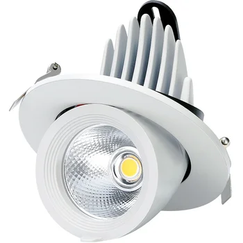 Dæmpbar LED Forsænket Loft lys 10W 15W 25W 30W 360 Graders justerbar led-lys 3000K/4000K/6000K AC85-265V + Driver