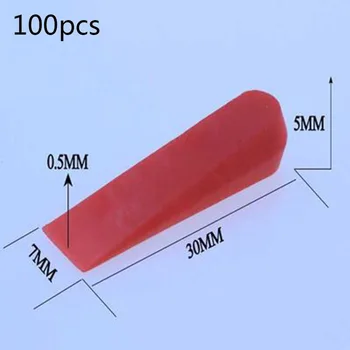 100pcs Fliser Leveling System Klip Kit Væg-Gulvtæppe Flisebelægning Spacer Værktøj