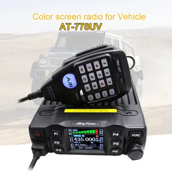 AnyTone PÅ-778UV Dual Band-Transceiver mini Mobile Radio VHF 136-174 UHF 400-480MHz To Måde og Amatør Radio Walkie Talkie Skinke