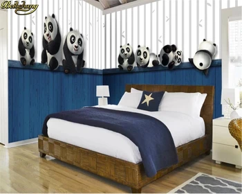 Beibehang 3D stereo børn værelses store vægmaleri mandlige Pige Soveværelse Sofa baggrund væggen Søde Panda tapet vægmaleri papel de parede
