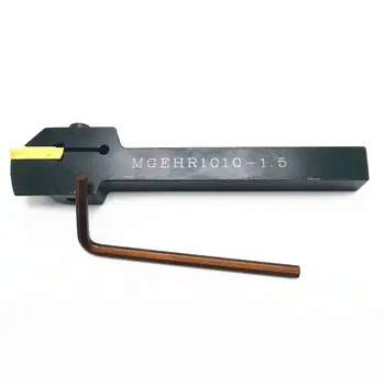 Med MGEHR1010-1.5 ekstern slotted tool holder + 10stk hårdmetal skær MGMN150 G NC3030 maskine tilbehør slidsede skær