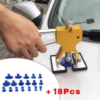 Auto Bil Krop Paintless Dent Removal Aftrækker Reparation Værktøj med 18 Trække Faner
