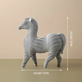 Nordisk Ins Kreative Zebra Næsehorn Harpiks Dyr, Figurer Ornament Dyr Model Desktop Dekorative Hjem Indretning Tilbehør