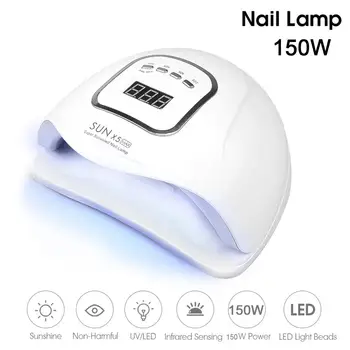 150W Solen X5 ANTAL Nail Gel lampe Lampe LED Nail Dryer med LCD-Display, Manicure Søm DIY Værktøjer UV-for Alle Gel Lak Is Lampe #GS-9