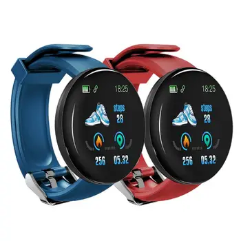 D18 Smartwatch-Armbånd Puls, Blodtryk O2 Overvåge Fitness Tracker Oplysninger Skubbe Smart Watch Mænd Kvinder