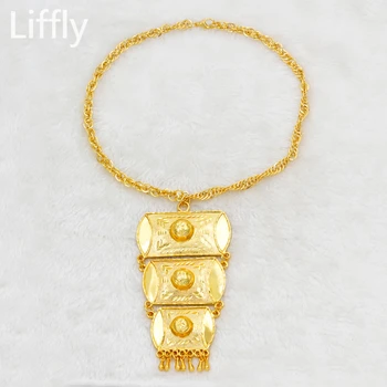 Liffly Mode Dubai Brude Guld Smykker Halskæde, Ring, Øreringe og Charme Luksus Bryllup Smykker Sæt til Kvinder