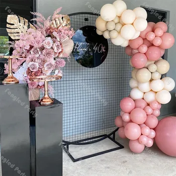 81pcs Dusty Pink Ballon Guirlande-Arch-års Jubilæum Fordoblet Creme Fersken Balloner Baby Brusebad Valentins Dag Fødselsdag, Bryllup Indretning