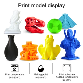 1.75 MM 3D-Printer Filament 1kg/2.2 kg PLA + 5/10rolls Materiale til Høj styrke 3D-Printer Plast egnet til FDM3D Printere