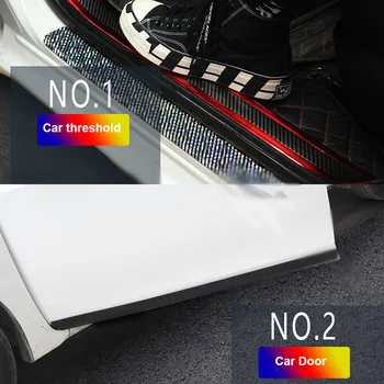 5D DIY Bil Dør Karmen Protector Carbon Fiber Gummi Bumper Strip Auto Anti Ridse Scuff Protector Bil Mærkat Udvendig Tilbehør