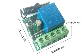 433MHz Universal Wireless Remote Switch DC12V 10A 1CH rf-Relæ og Sender til Fjernbetjening i Lys/led/Lampe/Hjem apparat Kontrol