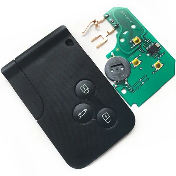 3 Knapper 433Mhz Fjernbetjeningen For Renault Clio Logan Megane 2 3 naturskønne nøglefri Fob med ID46 Chip Smart key Card