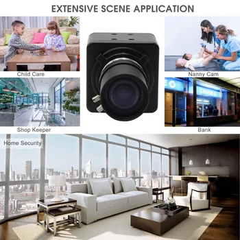 5-50mm varifocus kamera USB-H. 264 30 fps 1080P Sony IMX322 webcam UVC-Android, Linux, Windows, Mac mini box tilfælde usb-cctv kamera