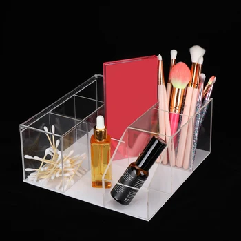 Gennemsigtig Makeup Værktøjskasse Opbevaringsboks Eyelash Podning Af Nail Art Skønhed Værktøj Display Rack Arrangør Kosmetiske Opbevaring Sag
