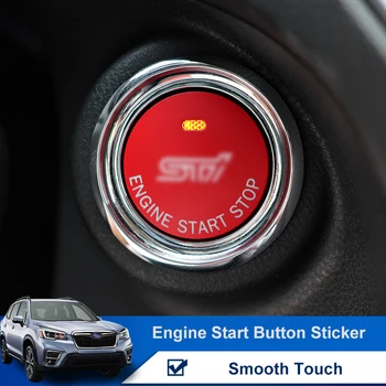 QHCP Start Stop Engine-Knappen Cover Sticker Erstatte Rød For Subaru Forester Outback XV BRZ Impreza 2016 2017 2018 2019 2020