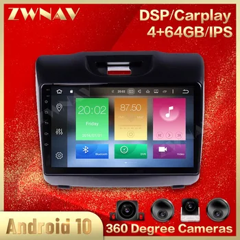 360 Kameraer Screen Bil For Chevrolet S10 2016 2017 2018 Android 10 Multimedie Lyd, Radio Optager, GPS Navigation Auto Hoved