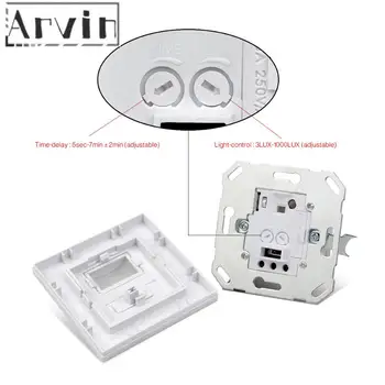 AC 110V 220V PIR Infrarød bevægelses-Sensor vægmonteret Sensor Bevægelse, Lys Tænd/SLUK Automatisk Forsænket For LED-Pærer