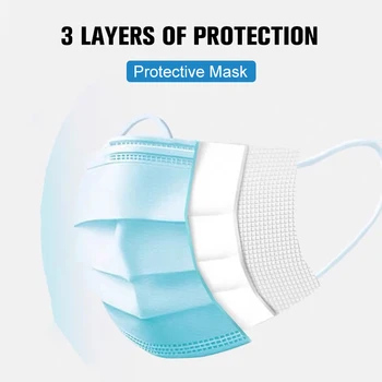 Disponibel Munden Masker 3-lags Smelte Blæst Anti Støv, Forurening Maske Ansigt Mascarillas 5/10/50/100 Pc ' Masker 12-24 timer Forsendelse