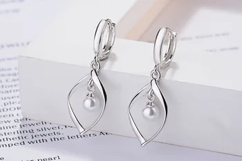 925 sterling sølv nyankomne mode skinnende krystal damer'stud øreringe smykker kvinder, kvindelige Anti allergi billige