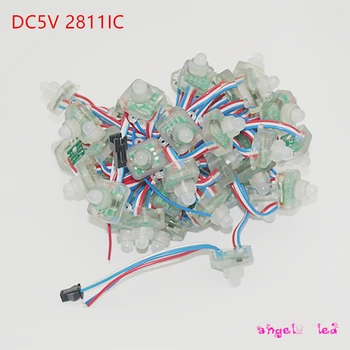 50stk/masse dc 5 v WS2811IC T1515 Square Fuld Farve Diffust RGB LED-Modul IP68 Vandtæt uafhængigt adresserbare led strings