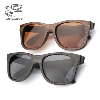 Nye retro trend Polariserede Solbriller i bambus træ solbriller til mænd kørsel Solbriller anti-ultraviolet briller TAC linse UV400