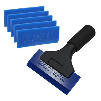 EHDIS Bil Wrap Is-Skraber Med 5pcs BlueMAX Gummi Tørre Blade Window Tint Vinyl Klistermærke Remover Glas sneskovl Rengøring Værktøj
