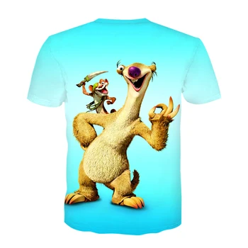 Nye mænd er sommer animationsfilm ice age serien 3D printede T-shirts, mænds casual toppe, T-shirts, tee rund hals T-shirts