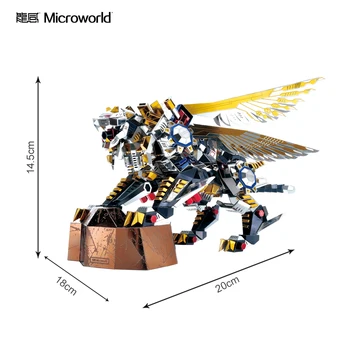 Microworld 3D Metal Puslespil Figur Toy Flyvende Tiger model Pædagogiske Puslespil 3D-Modeller kits Uddannelse Gave Legetøj For Børn