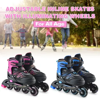 Inline-Rulleskøjter Justerbar Rulleskøjter med Lysende Hjul Udendørs Rulleskøjter Børn Tracer Justerbar Inline Skate