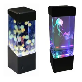HiMISS LED Mini Fisk Tank Vand lyskasse Vand Bold Akvarium Jellyfish Lampen Seng Kabinet Belysning Nightlight