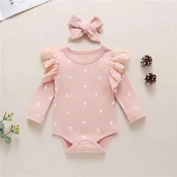 Baby Girl Clothes Newborns Baby Romper Bosysuit For Toddler Print Cotton Knitted Sweater Romper Ropa Bebe боди для новорожденных