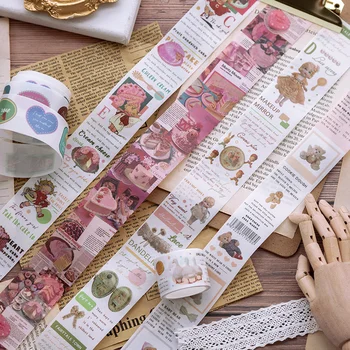 6stk/masse baby House-serien søde friske dekorative papir svovlsyre papir tape