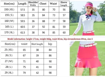 MG Golf Tøj Kvinder, sportstøj Hvid langærmet Skjorte Efteråret Slank Dame Forår Rose Røde Kort Nederdel Anti-tom Beklædning Tennis