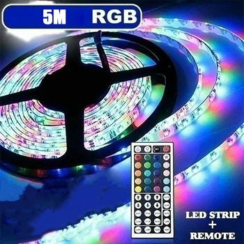 LEADLY LED Strip Lights RGB LED lysbånd 5050 LED Bånd Lys Farve Skiftende LED lysstofrør Med Fjernbetjening Til Hjemmet