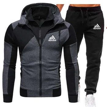 Nye vinter herretøj til mænd print Sweatshirt passer Sweatshirt sport lynlås casual sweatpants mænd joggingbukser 2020