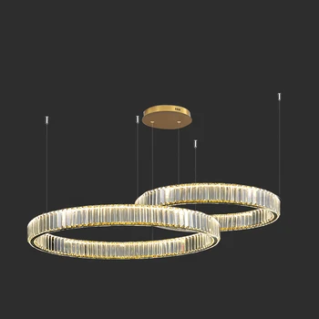 Moderne Design-Led-Lamper Belysning Luksus Led Krystal Lysekrone Lampe Stue Indretning Led Hængende Lamper Armatur