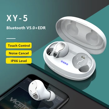IPX6 TWS Bluetooth-5.0 Ægte Trådløse Dual Mikrofon Touch-Kontrol Musik, Sport Headset High fidelity Trådløse Hovedtelefoner