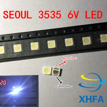 400pcs SEOUL High Power LED bagbelyst LED-2W 3535 6V kold hvid 135LM TV-Program SBWVL2S0E