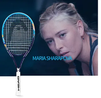 Original Hoved Kvindelige Tennis-Ketcher Sharapova raquete de tennis aluminium Carbon Fiber Top Materiale, tennis string 8 farver L1 L2